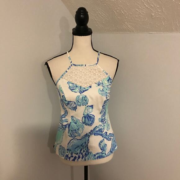 Lilly Pulitzer Larina Barefoot Princess Top - Size 0 - Picture 1 of 9